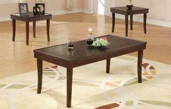 Espresso Finish Contemporary 3PC Coffee Table Set [PXCT-F3169]