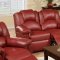 F6678 Motion Sofa in Burgundy Bonded Leather by Boss w/Options