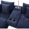 Elika Sectional Sofa 55205 in Blue Fabric by Acme