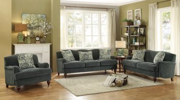 McMahon Sofa 8307FA in Dark Grey Fabric by Homelegance w/Options [HES-8307FA McMahon]