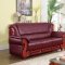 Bella 632 Sofa in Burgundy Bonded Leather w/Optional Items