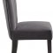 Shelby Dining Chair 725 Set of 2 Grey Velvet Fabric by Meridian