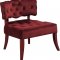 Charlotte Accent Chair 545 in Burgundy Velvet by Meridian