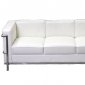 Charles Petite Leather Sofa in White by Modway w/Options