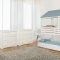 Omestad CM7135 House Design Youth Bed in White & Blue w/Options