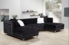 LCL-010 Sectional Sofa in Black Velvet