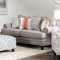 Talluhah Sofa SM8130 in Gray Woven Fabric w/Options