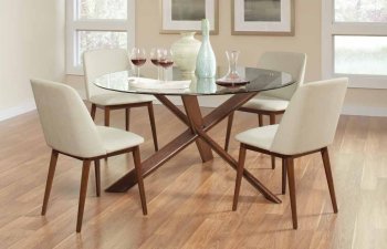 Barett 105991 Dining 5Pc Set in Chestnut by Coaster [CRDS-105991 Barett]