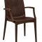 Weave Set of 4 Indoor/Outdoor Chairs MCA19BR -Brown - LeisureMod