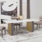 Carla Dining Table 106651 White Marble Top by Coaster w/Options