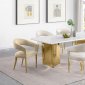 Tevlin Dining Table 108261 in White & Gold by Coaster w/Options