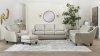 Joanna Sofa in Light Gray Leather by Klaussner w/Options