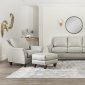 Joanna Sofa in Light Gray Leather by Klaussner w/Options