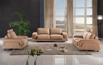 8265 Sofa in Leather by ESF w/Optional Loveseat & Chair [EFS-8265]