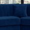 Jackson Sectional Sofa 673 in Navy Velvet Fabric by Meridian