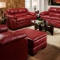 50595 Jeremy Sofa in Cardinal Red Bonded Leather Match by Acme