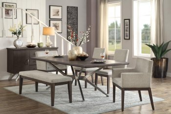 Ibiza Dining Table 5581-84 in Ash & Light Gray by Homelegance [HEDS-5581-84-Ibiza]