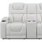 U8311 Power Motion Sofa in White Leather Gel by Global w/Options