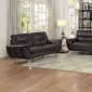 Jambul Sofa & Loveseat Set 9940DB in Dark Brown by Homelegance