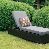 Albee II Patio Adjustable Chaise Lounge CM-OC1833GY in Gray