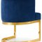 Gianna Dining Chair 718 Set of 2 Navy Velvet Fabric by Meridian