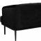 Rory Sofa 689 in Black Velvet Fabric by Meridian w/Options