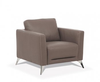 Malaga Chair 55002 in Taupe Leather by MI Piace [MPAC-55002 Malaga MI Piace]