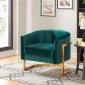 Carter Accent Chair 515 in Green Velvet by Meridian