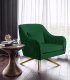 Paloma Accent Chair 585 in Green Velvet Fabric by Meridian