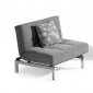 Gray Microfiber Convertible Sleeper Sofa with Split Back