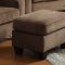 Brown Linen Fabric Contemporary Sofa w/Optional Items