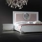 White Lacquer Finish Modern Bedroom w/Optional Casegoods