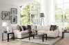 Alisa Sectional SM3079 in Ivory Chenille Fabric w/Options