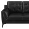 Moira Sofa 511131 in Black Leatherette by Coaster w/Options