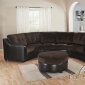 Chocolate Ultra Plush & Espresso Bycast Modern Sectional Sofa