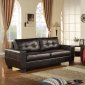 Dark Cappuccino Bonded Leather Modern Sofa & Loveseat Set