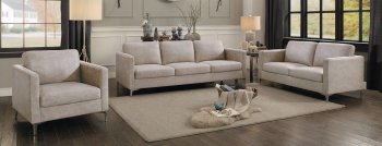 Breaux Sofa & Loveseat Set 8235SS - Sesame Fabric by Homelegance [HES-8235SS Breaux]