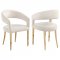 Tevlin Dining Table 108261 in White & Gold by Coaster w/Options