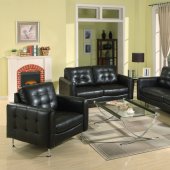 8421 Sofa in Black Bonded Leather w/Options