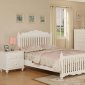 White Finish Kids Twin or Full Bed w/Optional Casegoods