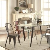 105611 Bellevue 5Pc Dining Set by Coaster w/Metal Legs & Chairs