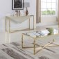 Krystal Coffee Table 219 Gold Tone Base by Meridian w/Options