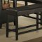 Walnut & Black Finish Dinette w/Enclosed Door Storage Table