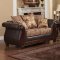 Rutherford SM6206 Sofa in Brown Leatherette & Fabric w/Options