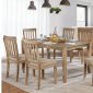 Kiara 7Pc Dining Set CM3010T-7Pk in Wire-Brushed Natural Tone