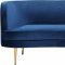 Vivian Sofa 694 in Navy Velvet Fabric by Meridian w/Options