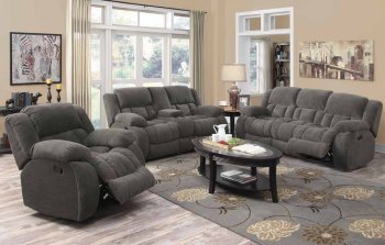 Weissman Motion Sofa 601921 in Charcoal by Coaster w/Options [CRS-601921 Weissman]