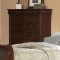 Brown Cherry Finish Traditional Sleigh Bed w/Optional Case Goods