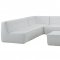 Align 5Pc Sectional Sofa Set in White Bonded Leather by Modway