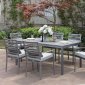 Colome Outdoor Patio Dining Table CM-OT1845 in Gray w/Options